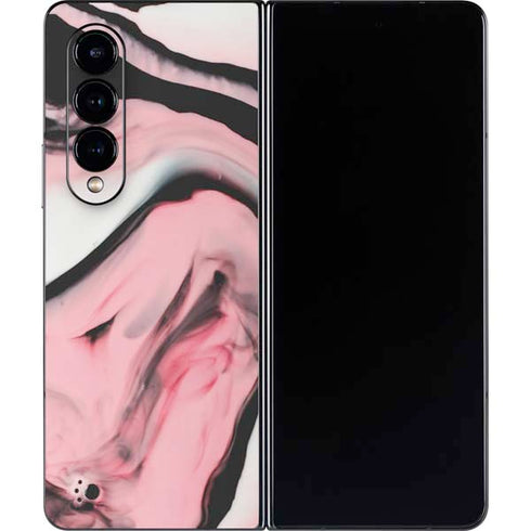 Pink Marble Ink Galaxy Z Fold4 5G Skin